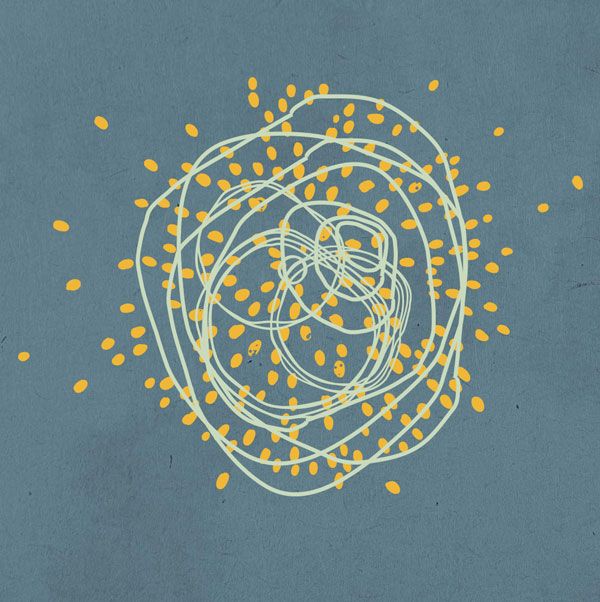 Künstlerische Darstellung einer Familie als vernetztes System – Symbol für die ganzheitliche Betreuung in der Praxis Seeger & Tändler.